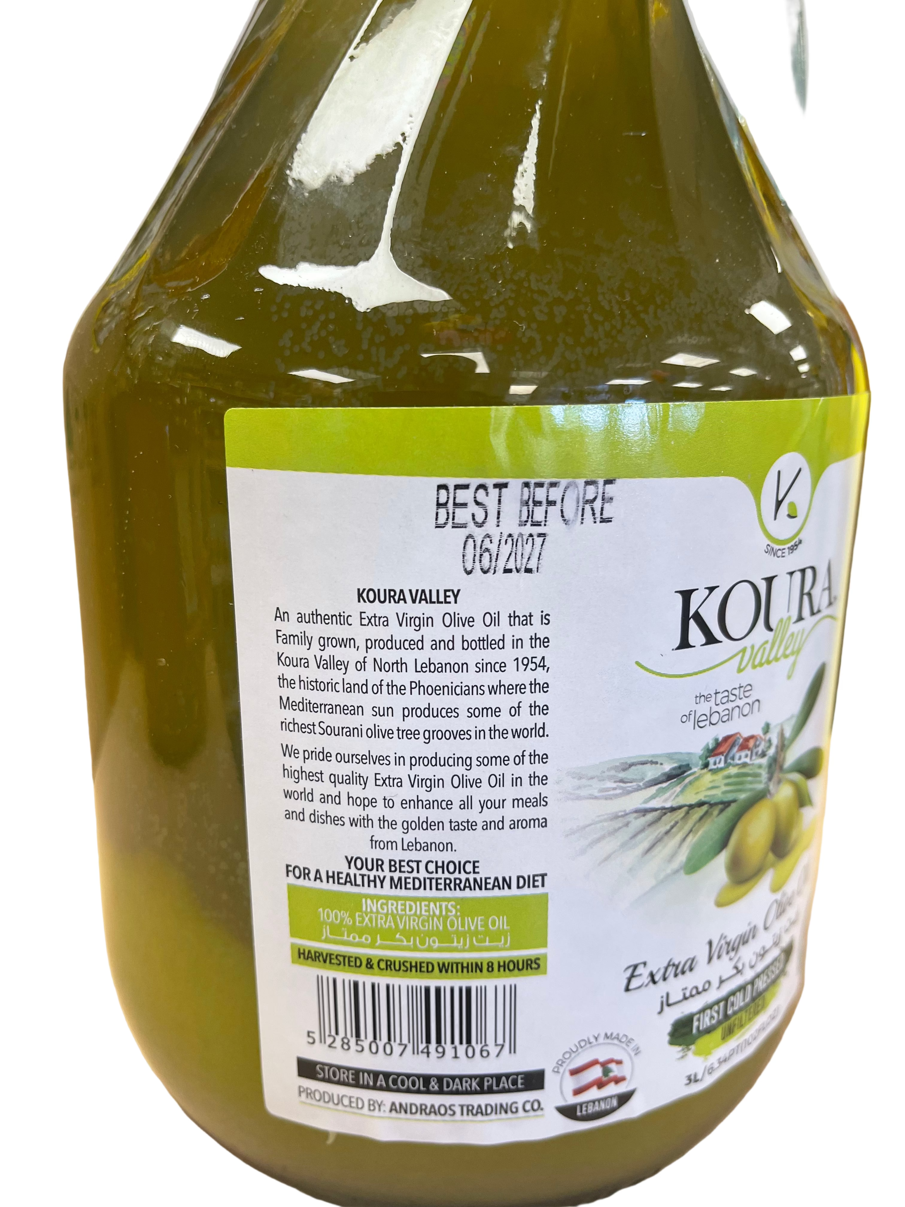 KOURA VALLEY EXTRA VIRGIN OLIVE OIL 3L