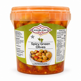 CASABLANCA SPICY GREEN OLIVES – 17.63 OZ (500G)