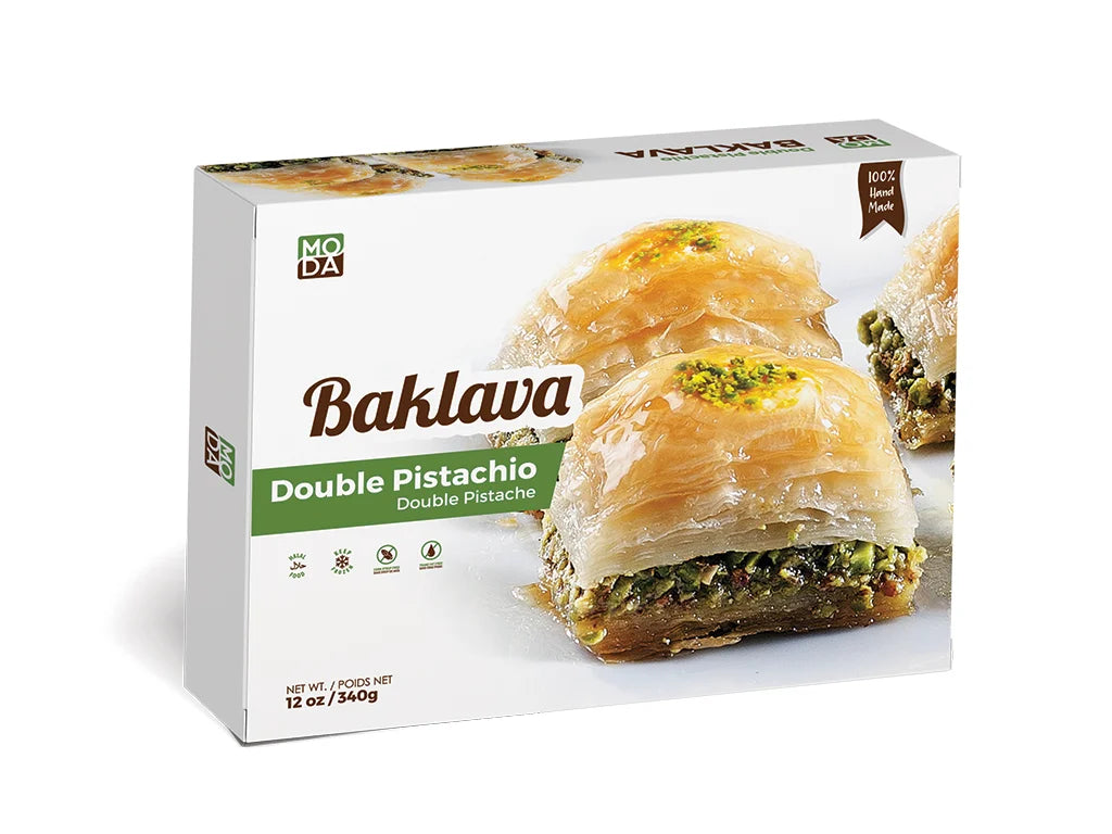 MODA DOUBLE PISTACHIO BAKLAVA -9 PCS (340G)