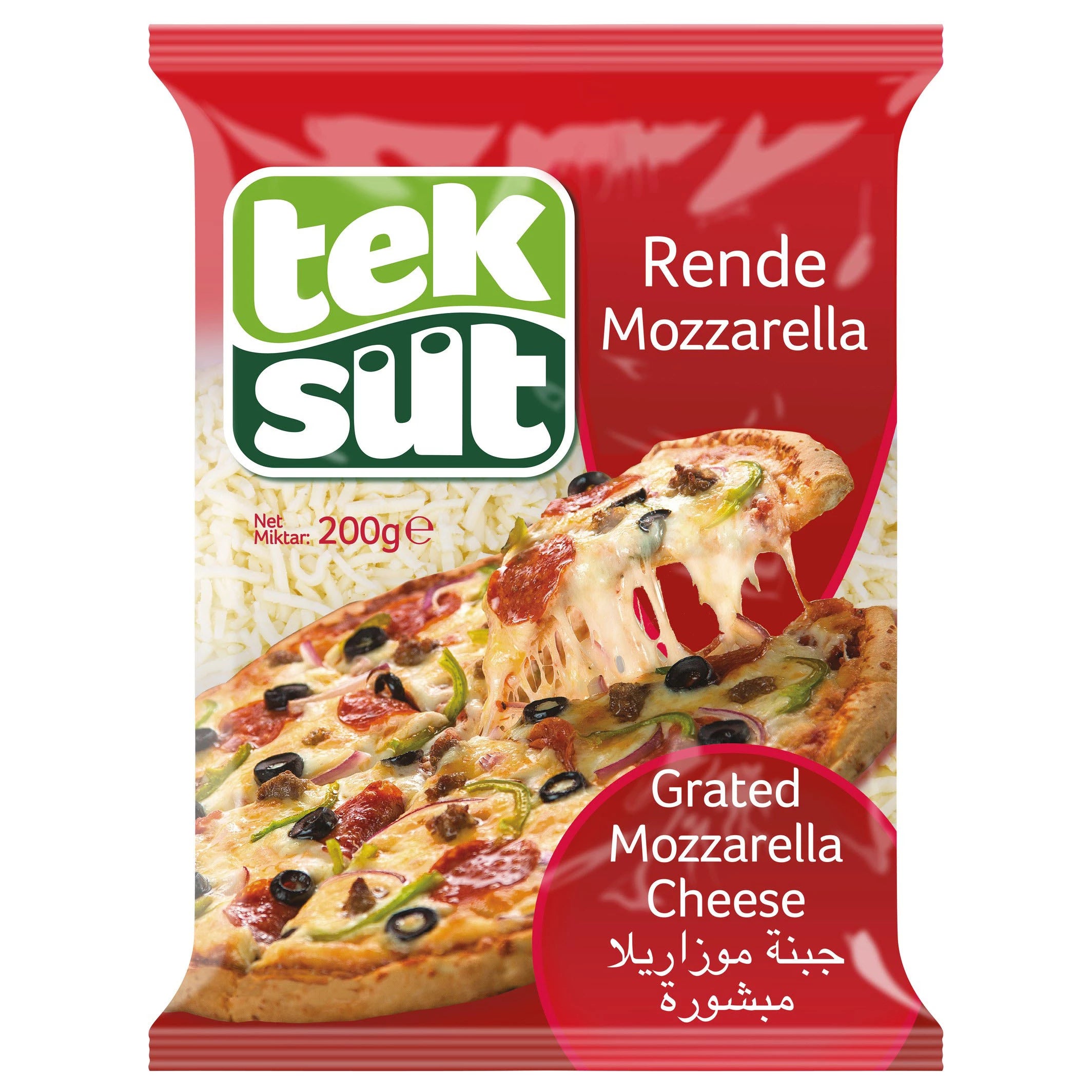 TEKSUT GRATED MOZARELLA CHEESE 200G