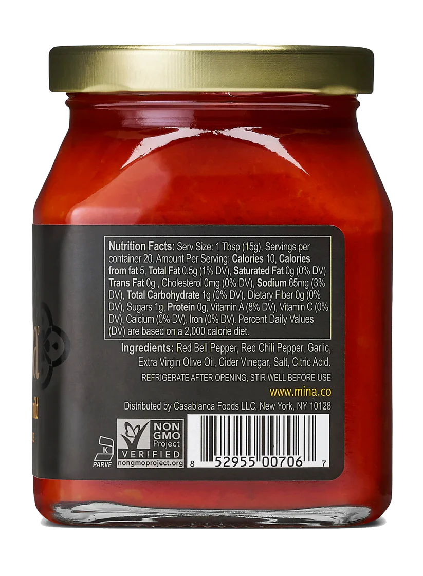 MINA HARISSA MILD MOROCCAN RED PEPPER SAUCE 10 OZ