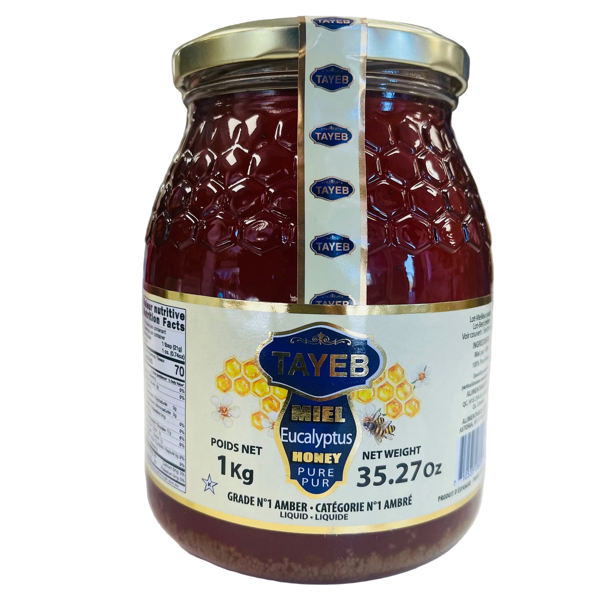TAYEB PURE EUCALYPTUS HONEY – 1KG (35.27 OZ)