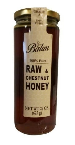 BALIM PURE RAW CHESTNUT HONEY 22 OZ (625G)