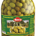 SERA GREEN CRACKED OLIVES NABLUS 2KG