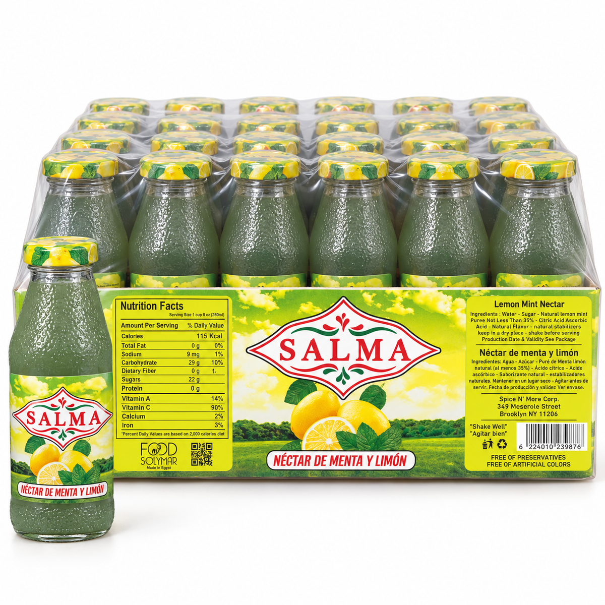 SALMA LEMON MINT NECTAR DRINK – 250ML × 24