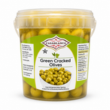 CASABLANCA GREEN CRACKED OLIVES – 17.63 OZ (500G)