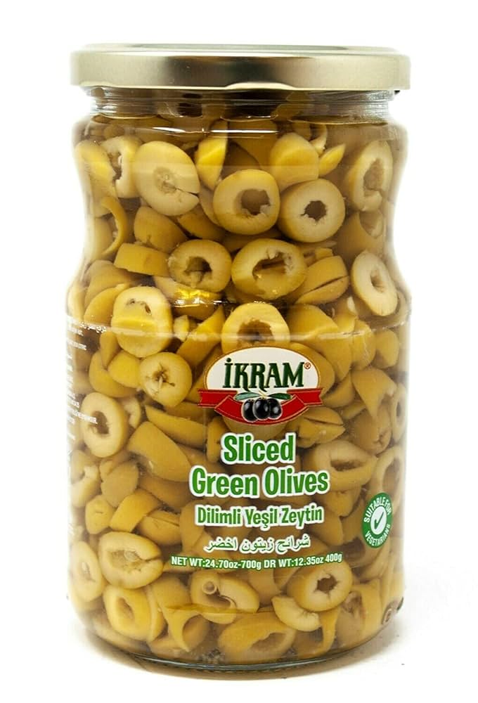 IKRAM SLICED GREEN OLIVES 350G