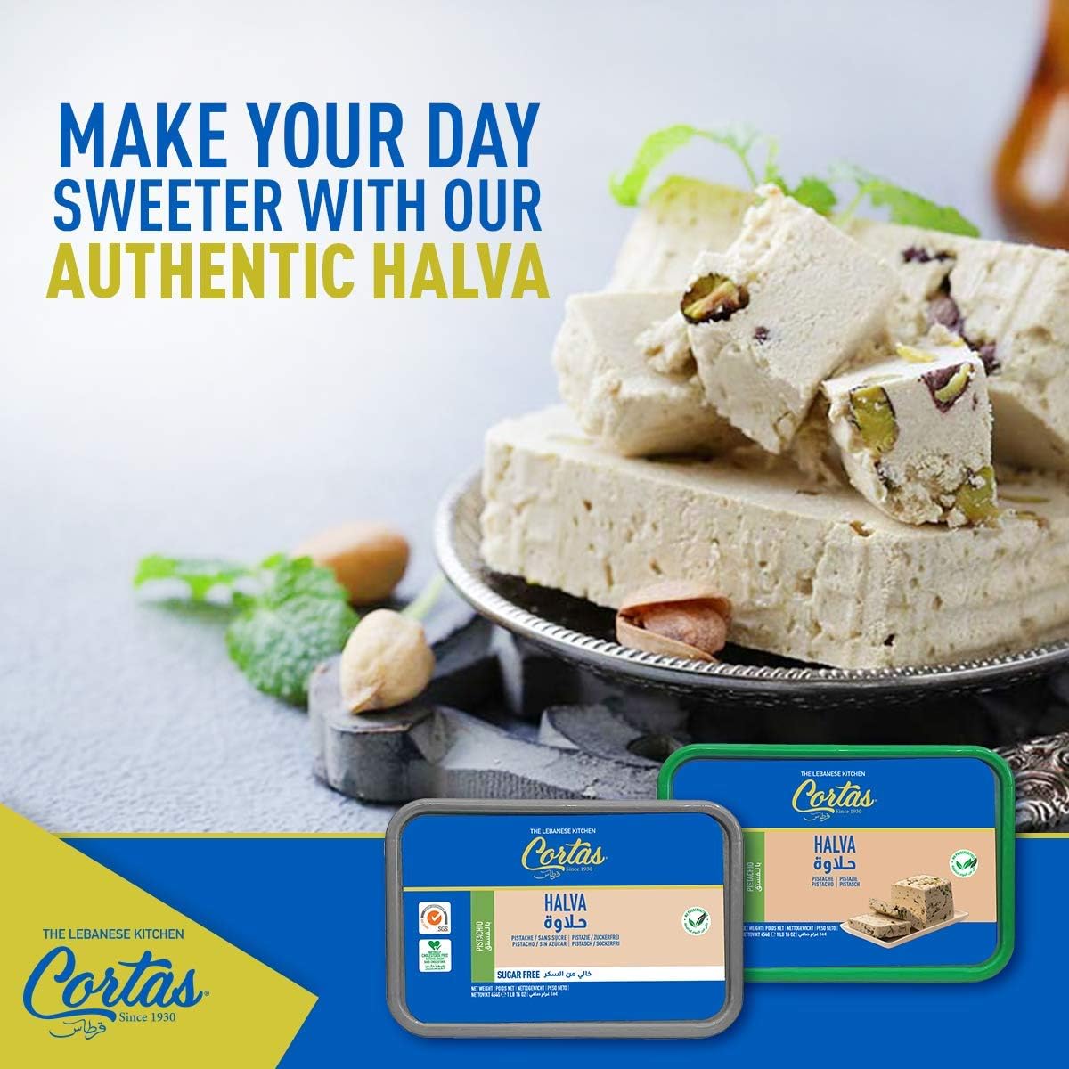 CORTAS HALVA W/PISTACHIO 2LB