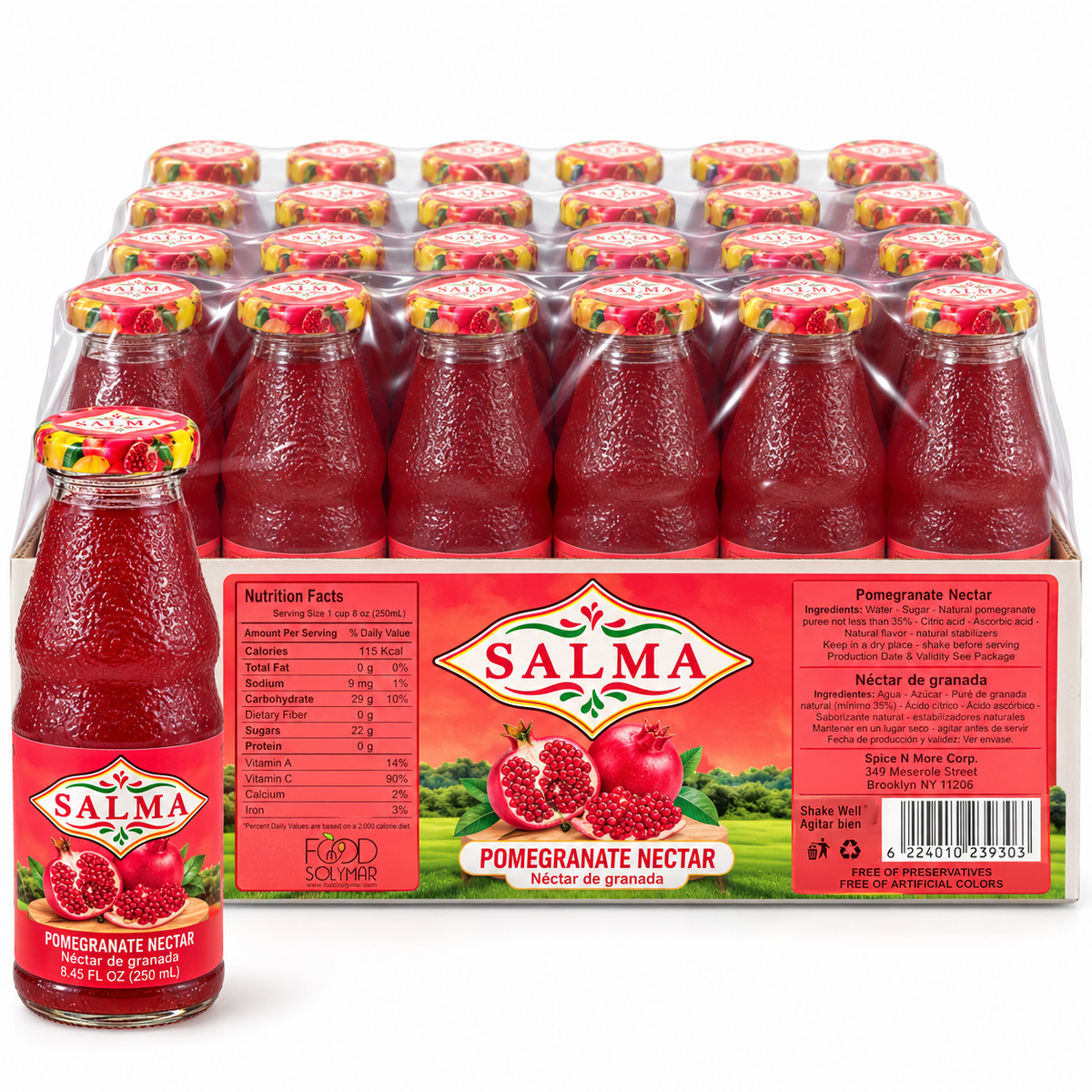 SALMA POMEGRANATE NECTAR DRINK – 250ML × 24