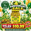 Ziyad Balady Green Cracked Olives 3LB