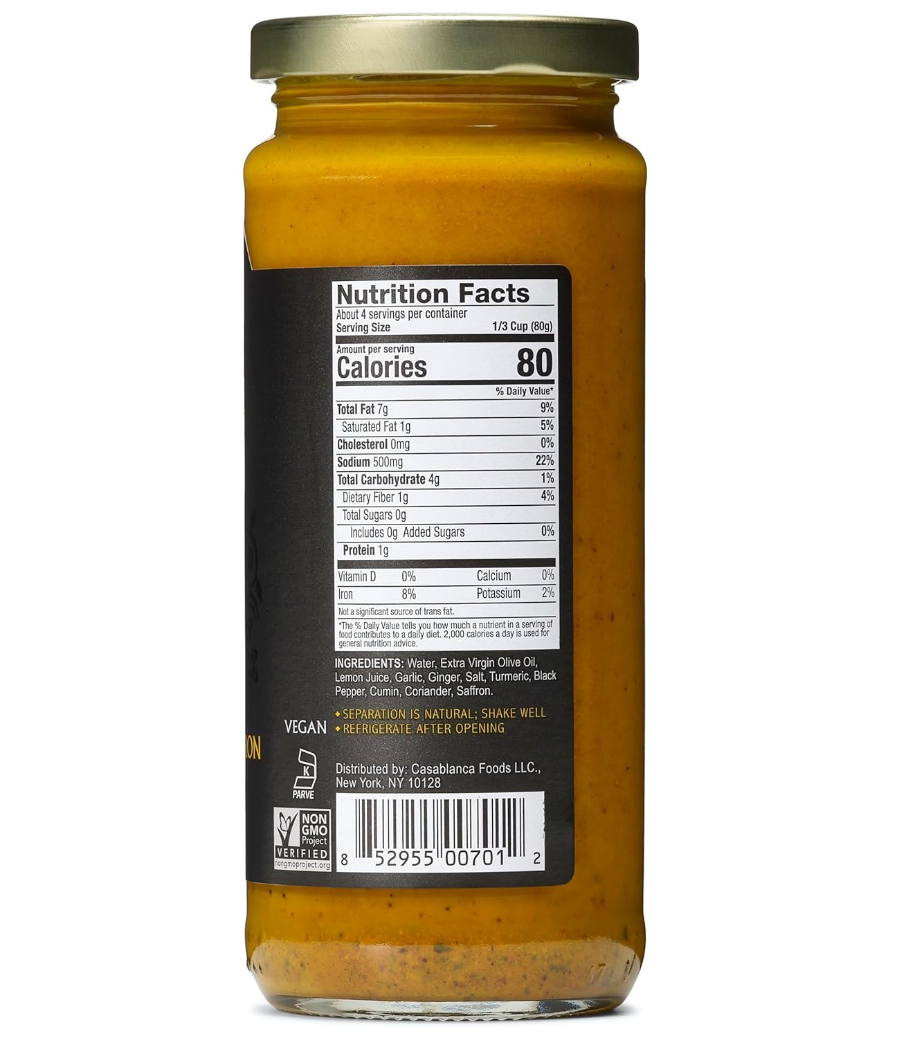 MINA TAGINE MOROCCAN- CLASSIC GINGER SAFFRON SAUCE 12 OZ