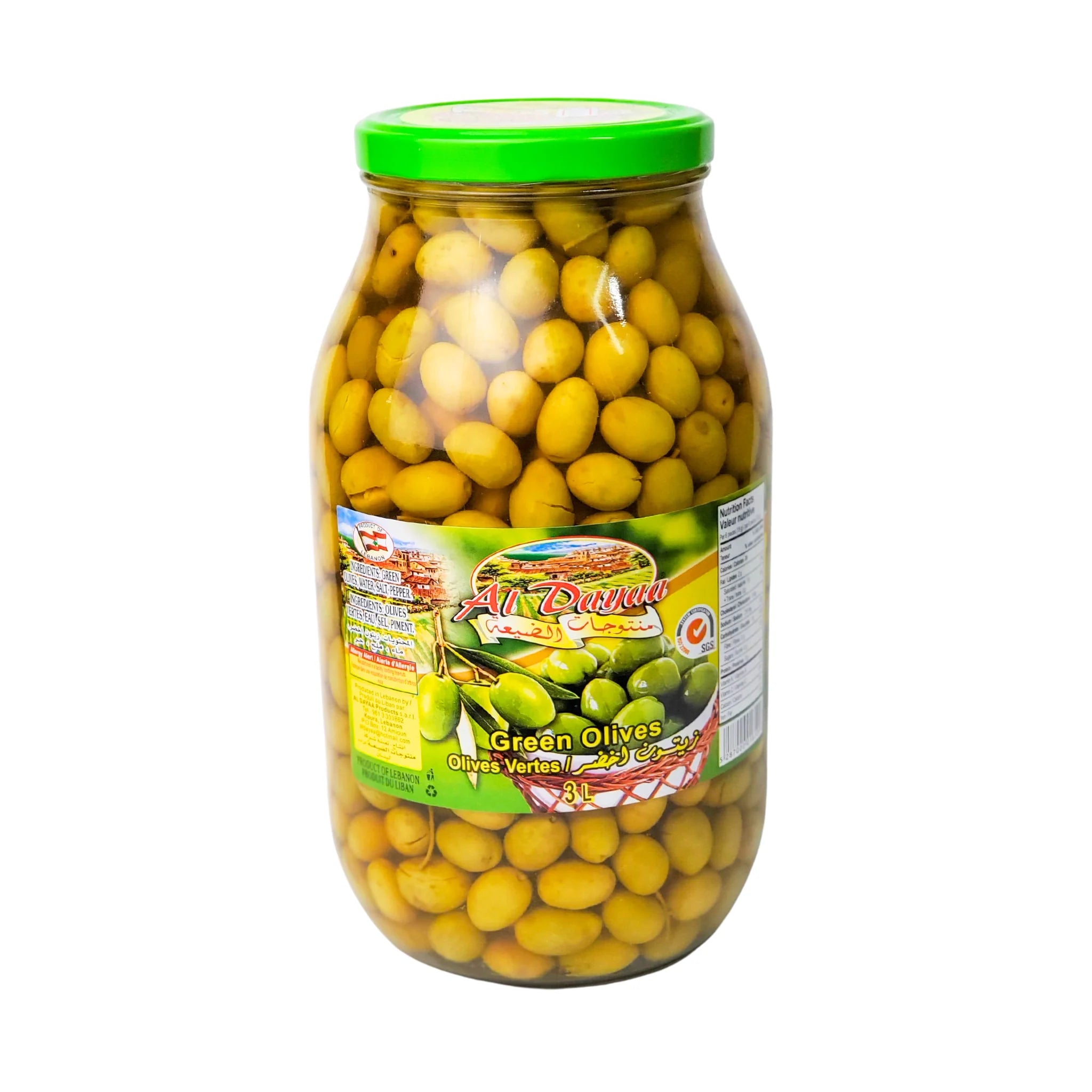 DAYAA GREEN OLIVES 3KG