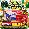 EL SHAMADAN MEGA WAFER WITH CHOCOLATE 6PC -CASE OF 12