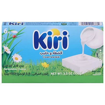 KIRI SPREADABLE CHEESE – 6 PORTIONS 100G (3.5 OZ)