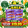 MILKA EUROPEAN CHOCOLATE VARIETY PACK - 8 PACK