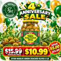 ZiyadNablus green cracked olives 3LB