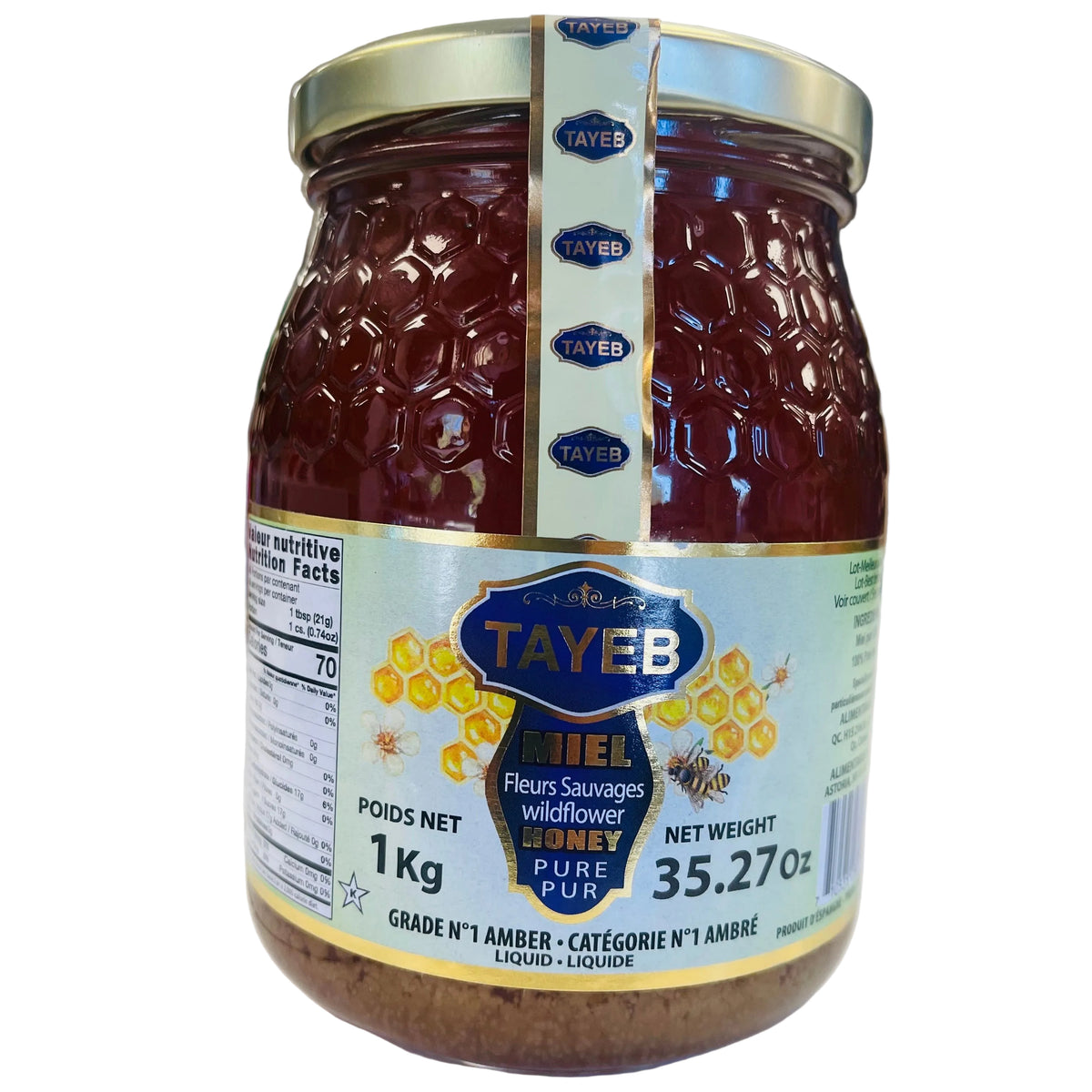 TAYEB PURE WILDFLOWER HONEY – 1KG (35.27 OZ)