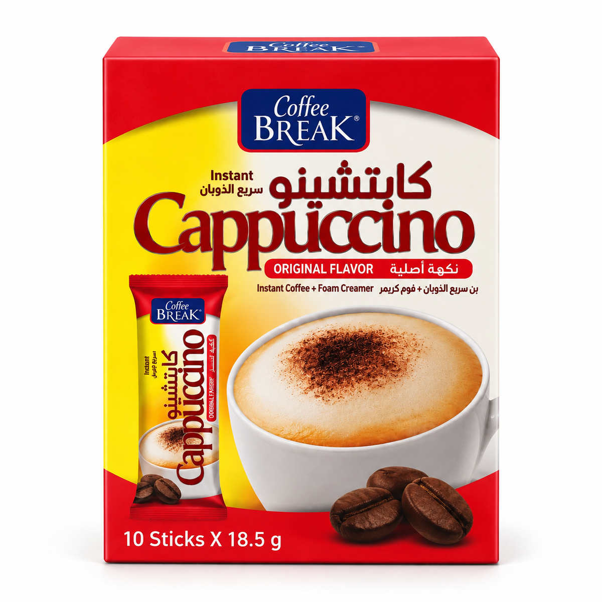 COFFEE BREAK INSTANT ORIGINAL CAPPUCCINO – 18.5G × 10 STICKS