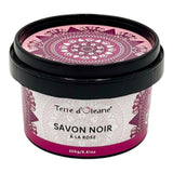 TERRE D’OLEANE BLACK SOAP WITH ROSE – 250G