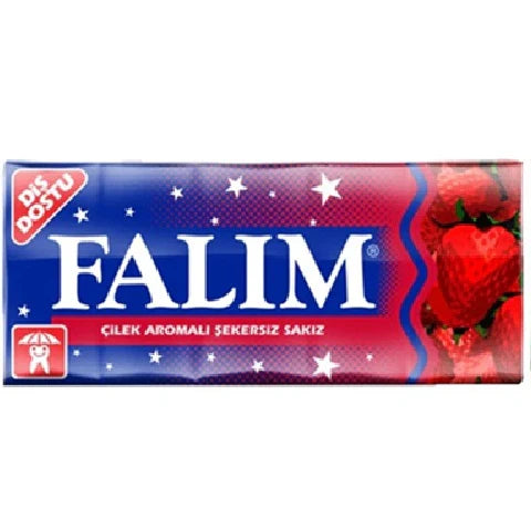 FALIM STRAWBERRY SUGAR FREE GUM 20 PACKS (5 PCS EACH)