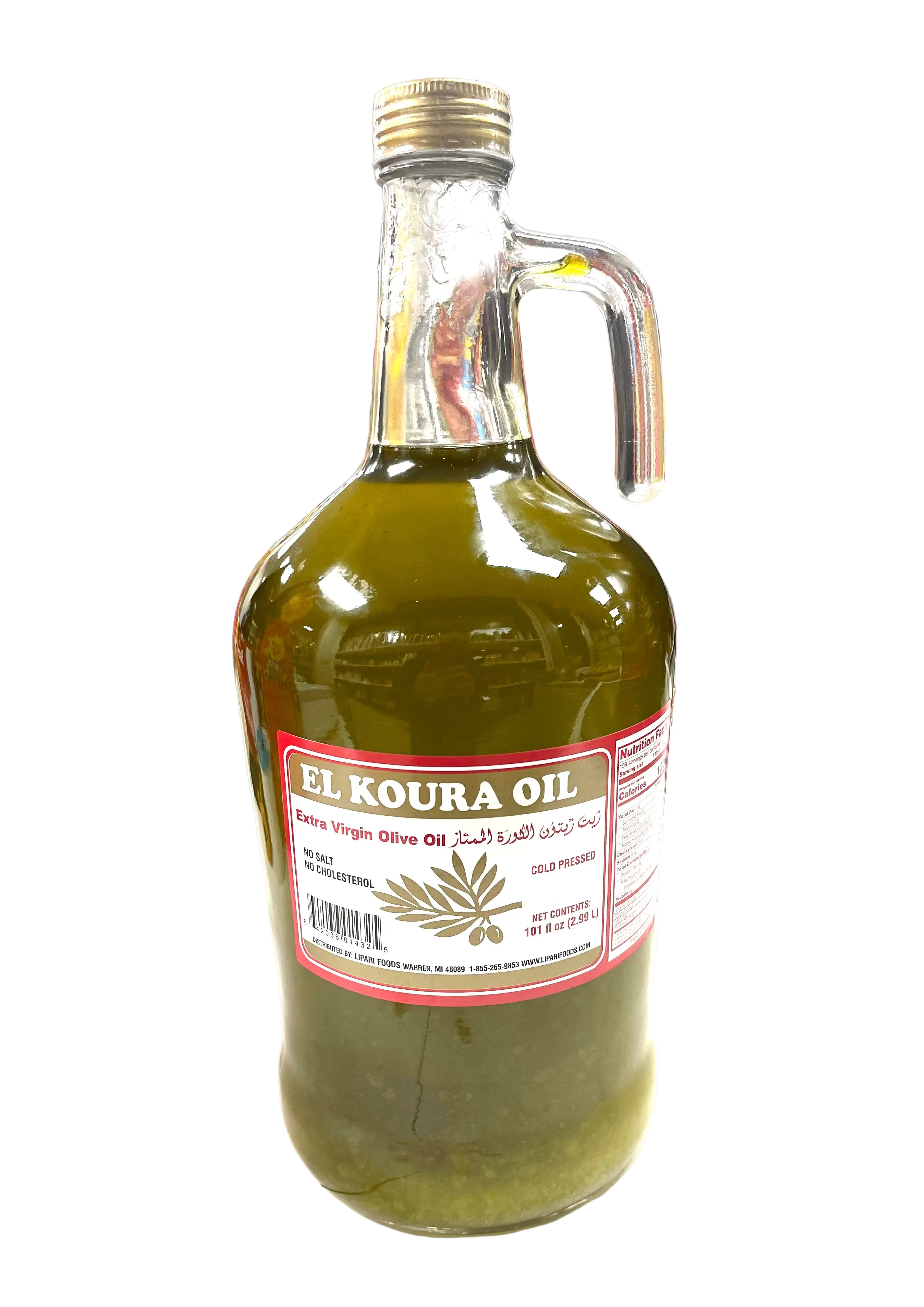 EL KOURA EXTRA VIRGIN OLIVE OIL 101 OZ 3L