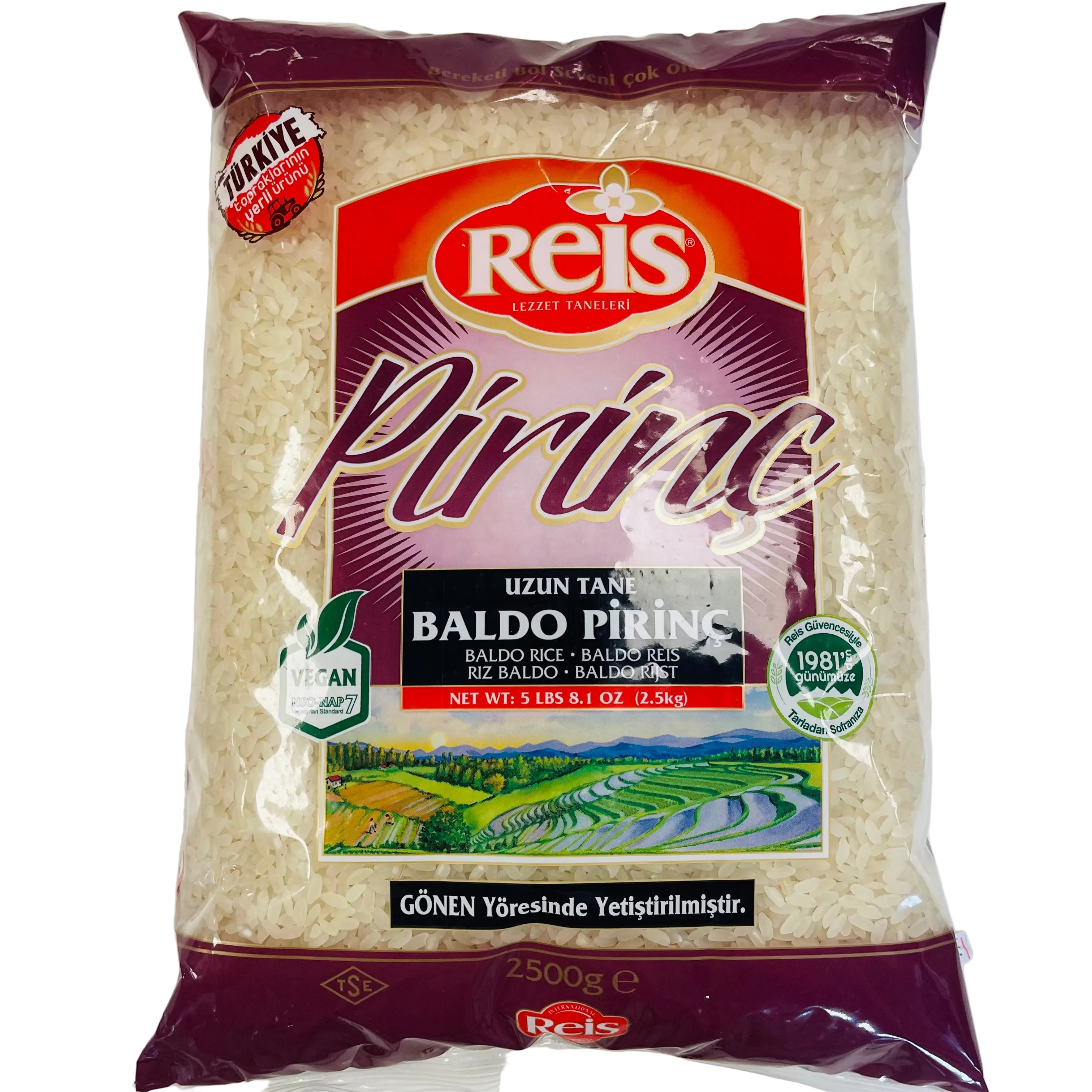 REIS BALDO RICE – LONG GRAIN 2.5 KG (5.5 LB)