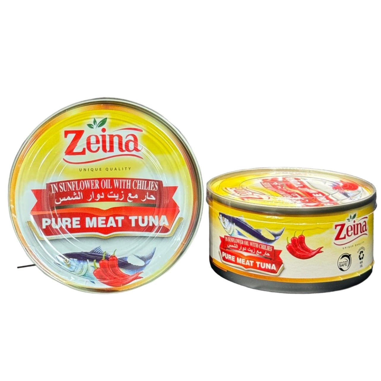 ZEINA SOLID TUNA IN SUNFLOWER OIL W/ CHLIES 185 G