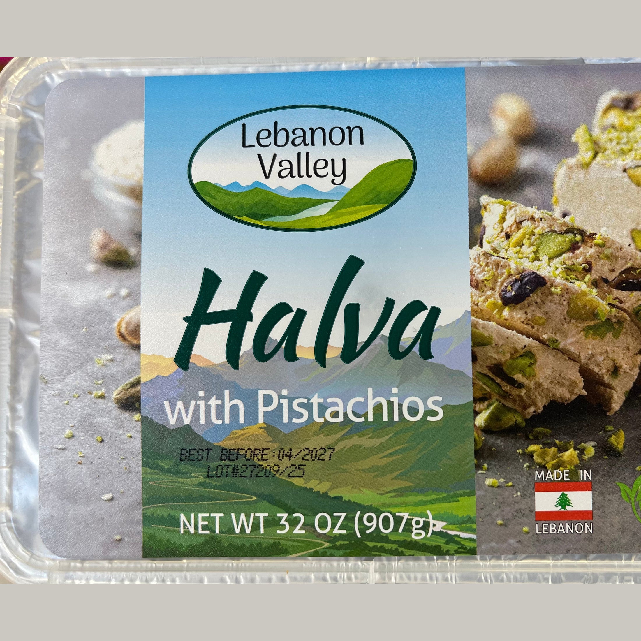 LEBANON VALLEY HALVA (HALWA) WITH PISTACHIOS 2 LB