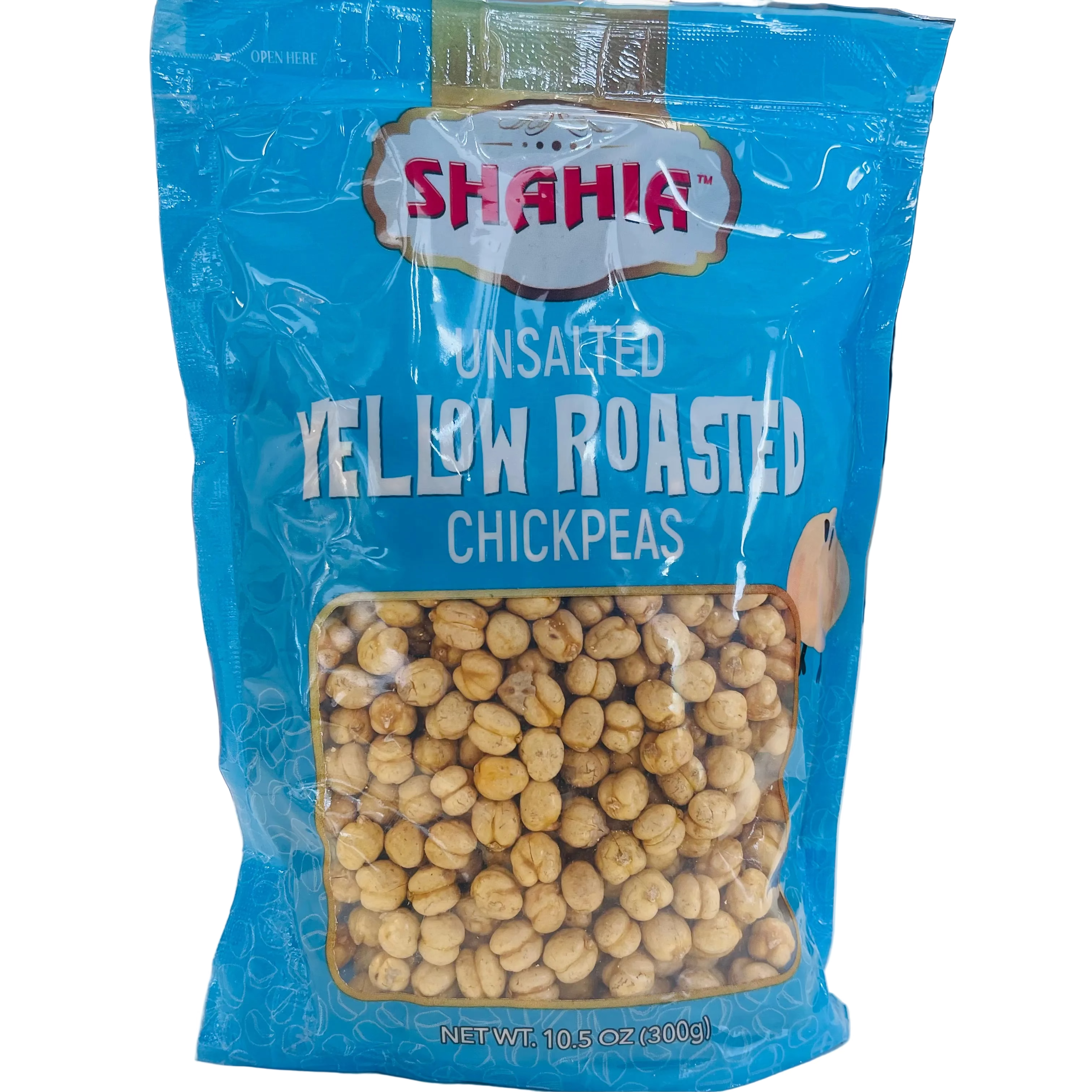 SHAHIA UNSALTED YELLOW ROASTED CHICKPEAS 300G