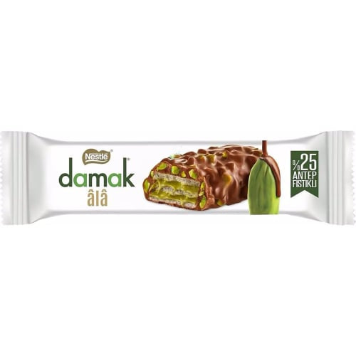 NESTLE DAMAK PISTACHIO MILK CHOCOLATE BAR 30GR (12PACK)