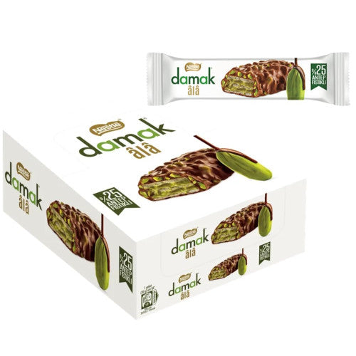 NESTLE DAMAK PISTACHIO MILK CHOCOLATE BAR 30GR (12PACK)