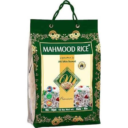MAHMOOD RICE  XXL PREMIUM WHITE BASMATI RICE – 10 LB