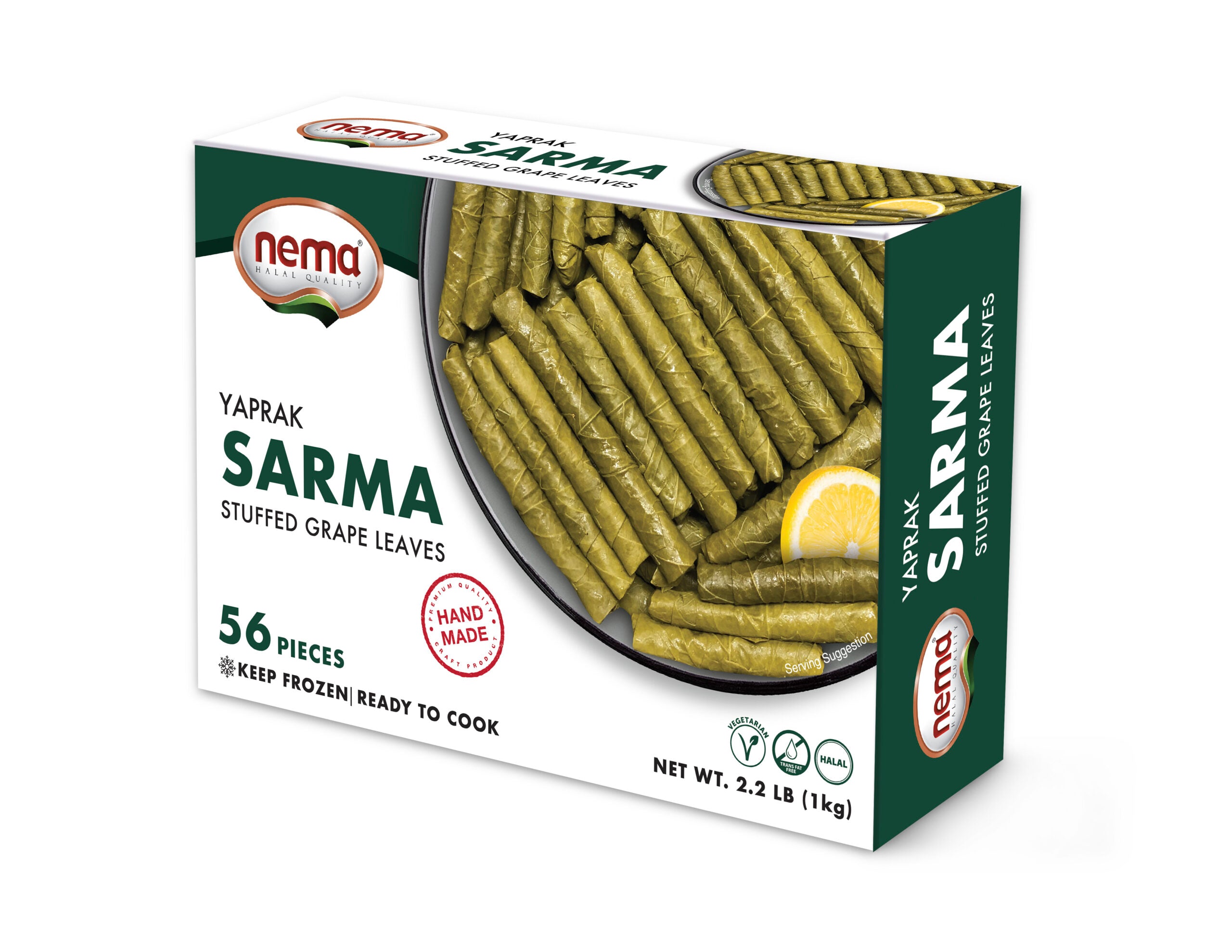 NEMA YAPRAK SARMA STUFFED GRAPE LEAVES 56 PCS 1KG