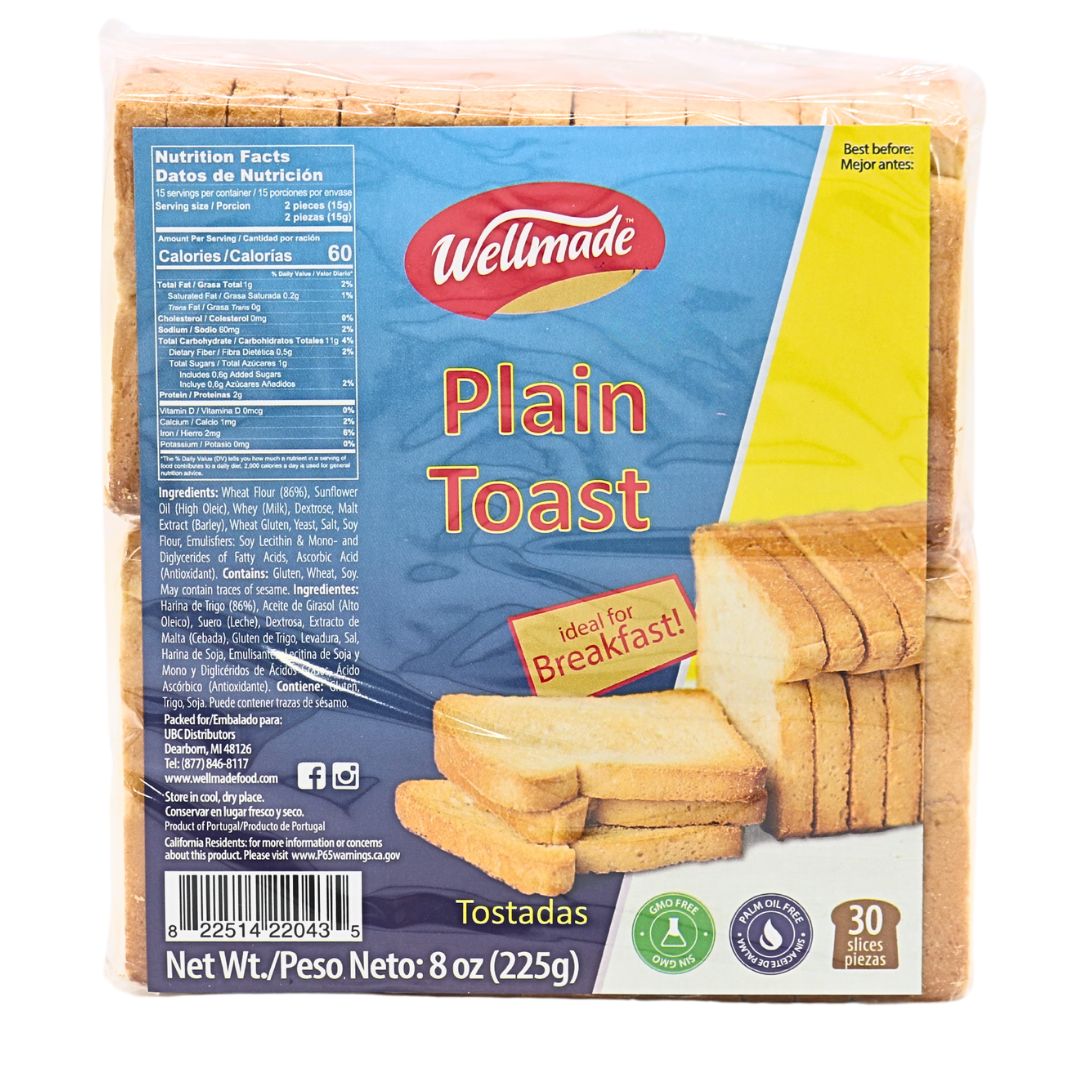 WELLMADE PLAIN TOAST 80Z