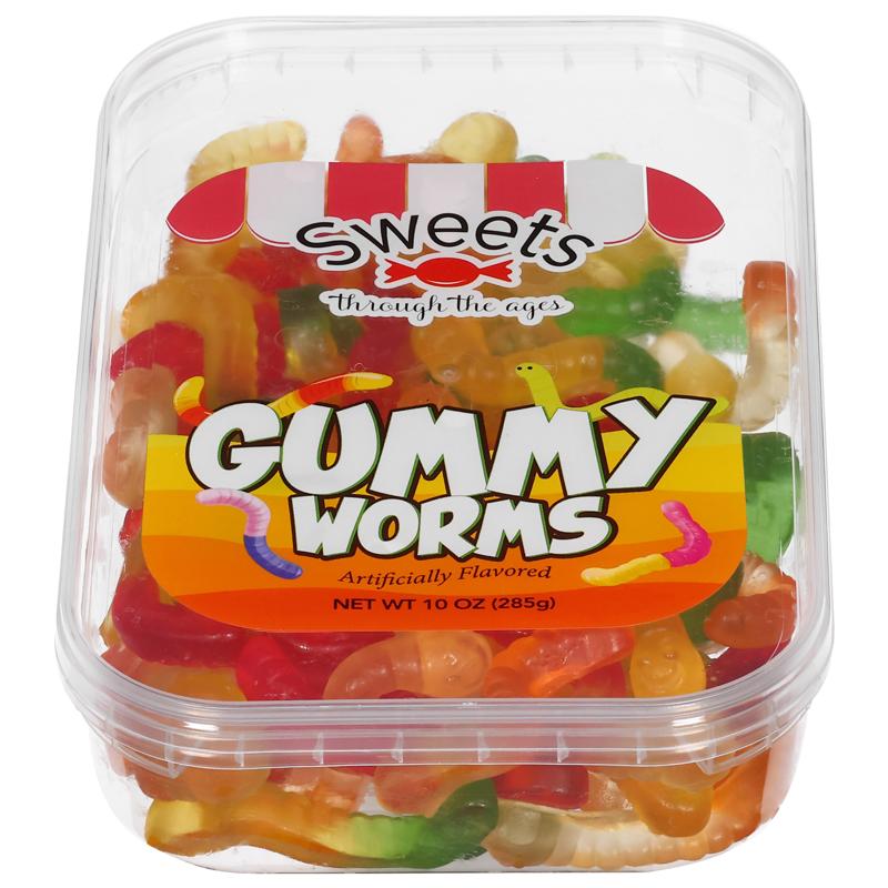 SWEETS THROUGH THE AGES GUMMY WORMS 10OZ (285G)