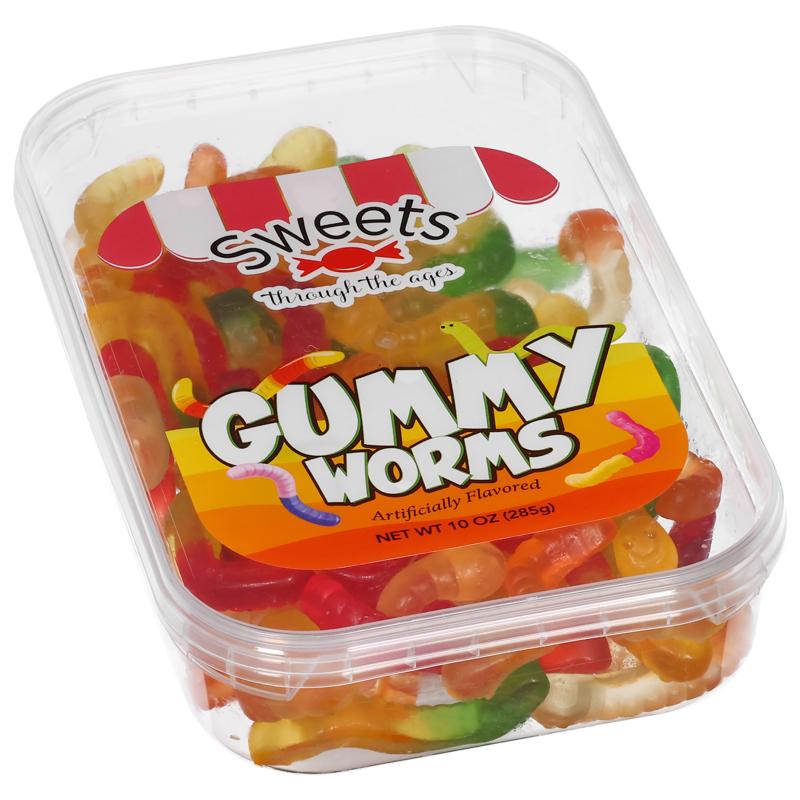 SWEETS THROUGH THE AGES GUMMY WORMS 10OZ (285G)