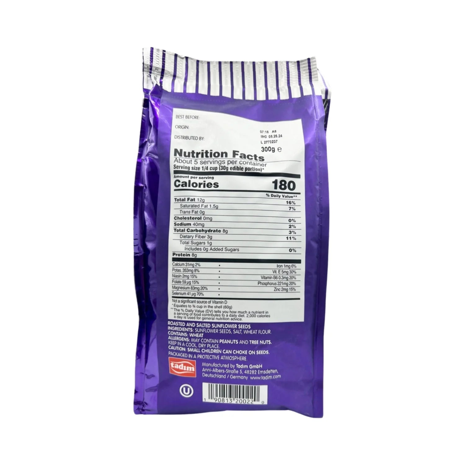 TADIM SUNFLOWER SEEDS EXTRA SALTED 300G