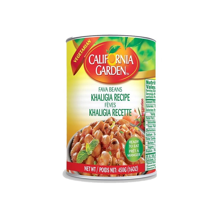 CALIFORNIA GARDEN FAVA BEAN KHALIGA RECIPE 16OZ