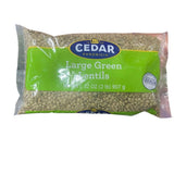 CEDAR LARGE GREEN LENTILS 2LB