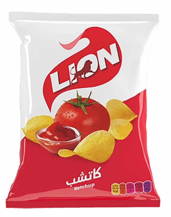 LION KETCHUP POTATO CHIPS 125G