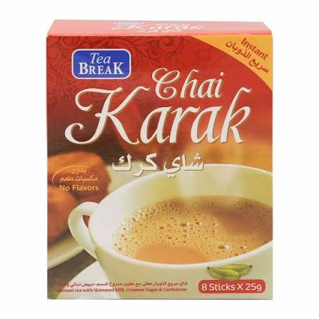 TEA BREAK INSTANT KARAK CHAI WITH CARDAMOM – 25G × 8 STICKS