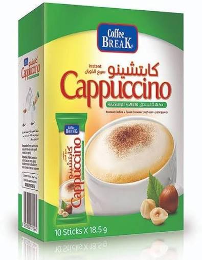 COFFEE BREAK INSTANT HAZELNUT CAPPUCCINO – 18.5G × 10 STICKS
