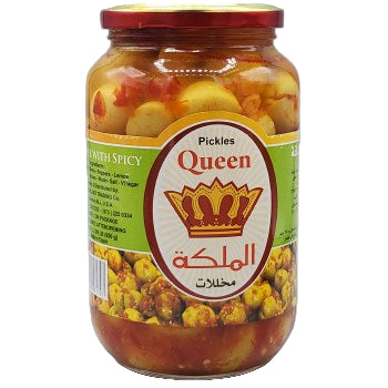 QUEEN GREEN OLIVES SPICY 950G