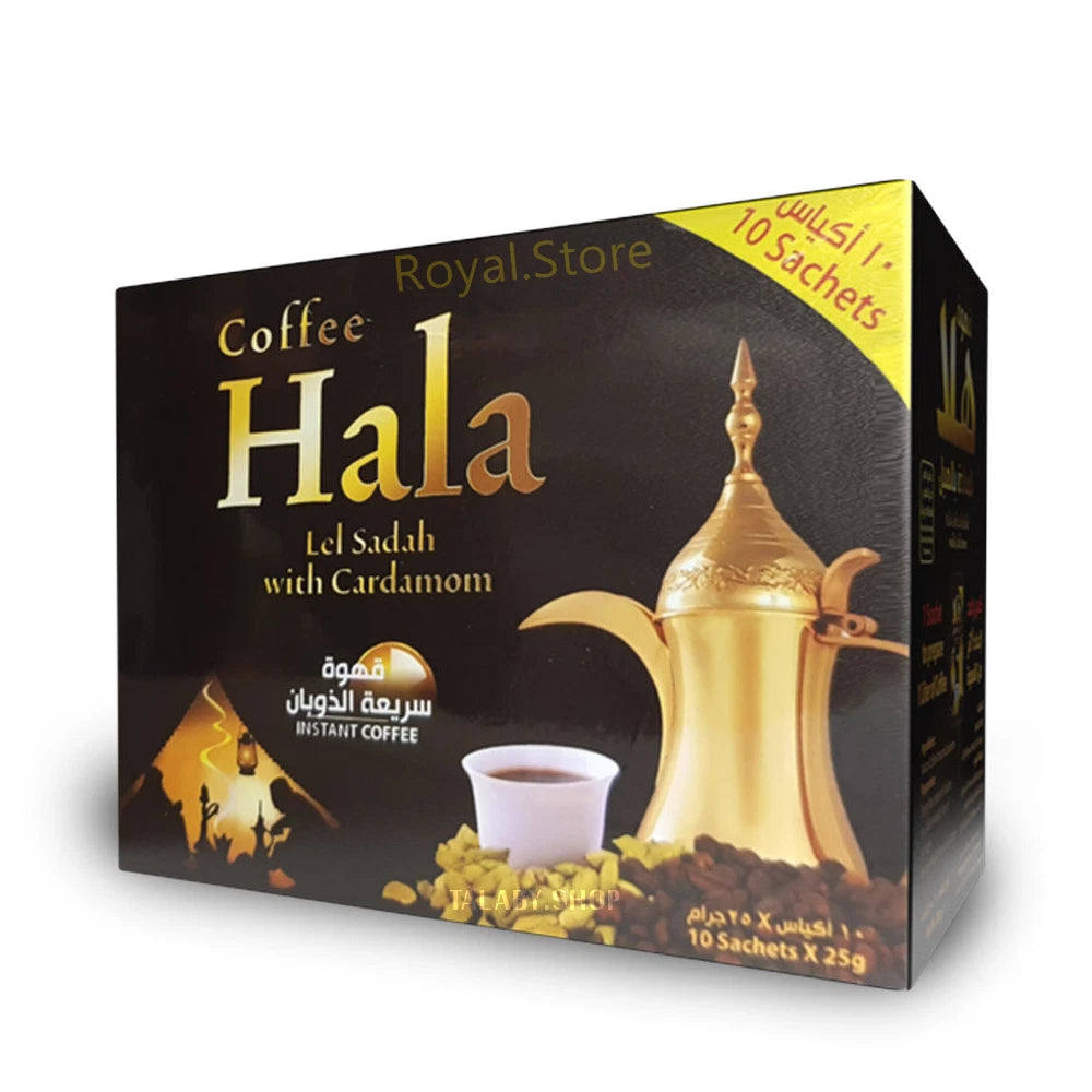 HALA INSTANT ARABIC COFFEE WITH CARDAMOM – 20G × 10 SACHETS