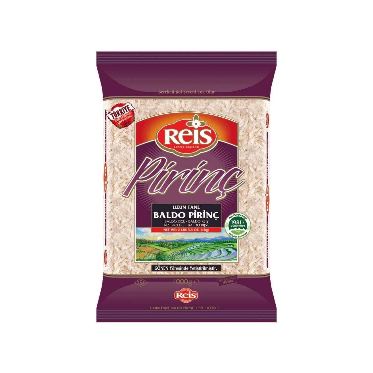 REIS BALDO RICE – LONG GRAIN 1 KG (2.2 LB)