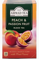 AHMAD TEA PEACH & PASSION FRUIT BLACK TEA 20 TEA BAGS