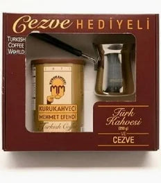 MEHMET EFENDI TURKISH COFFEE 250G WITH CEZVE (COFFEE POT) SET