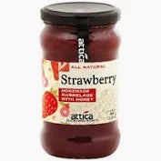 ATTICA STRAWBERRY MARMALADE W/HONEY 380G