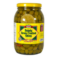 Ziyad 48 oz Balady Green Cracked Olives